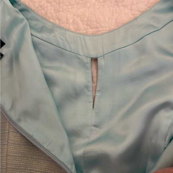Tahari Arthur S Levine Mint Green Woven Cocktail Sheath Style Dress Size 16 - Picture 14 of 14
